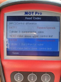 Błędy po wymianie pompowtrysku nr 1 w Passacie B6 2.0tdi 140km