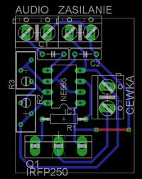 Ocena projektu PCB z ExpressPCB na podstawie schematu – pierwsza płytka, pliki JPG