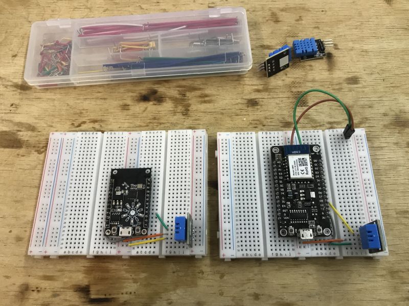 Breadboards with electronic modules and accessories