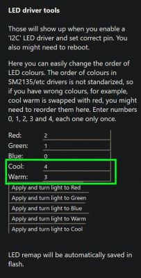 Screenshot of LED driver tools interface.