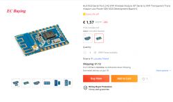 Screenshot of HLK-M20 WiFi Module Listing on AliExpress Screenshot of an AliExpress listing for the HLK-M20 WiFi module.