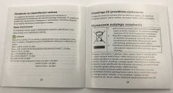 Strony instrukcji ZTE z informacjami o częstotliwościach i utylizacji sprzętu