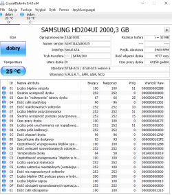 Samsung 2TB HDD 44k godzin online - ile jeszcze pożyje?