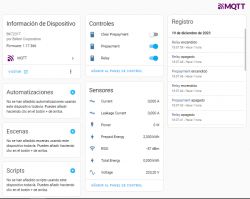 MQTT User Interface for BK7231T Device MQTT interface with BK7231T device information