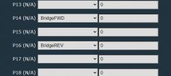 Screenshot showing GPIO pin settings on a device.