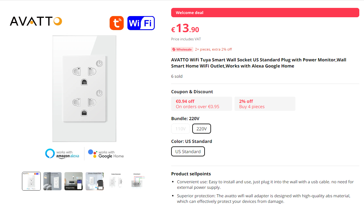 Cb S Bk N Flashing Avatto Wifi Smart Socket With Bk Easy Uart