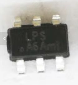 Black SOT23-6 IC with “LPS A6Am1” marking on the package