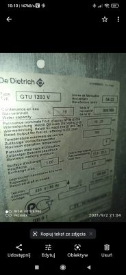 Piec olejowy Die Dietrich GTU 1203 V - usterka w sterowaniu, kod AL 51, brak reakcji wyświetlacza