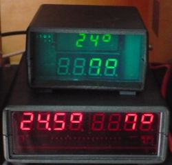 Termometr 2-kanałowy na 8051: AT89C51 i OM5232 z czujnikami DS18B20