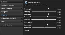 Ustawienia Denon AVR-X1300W - Denon AVR-X1300W - Ustawienia poziomów w każdym z 