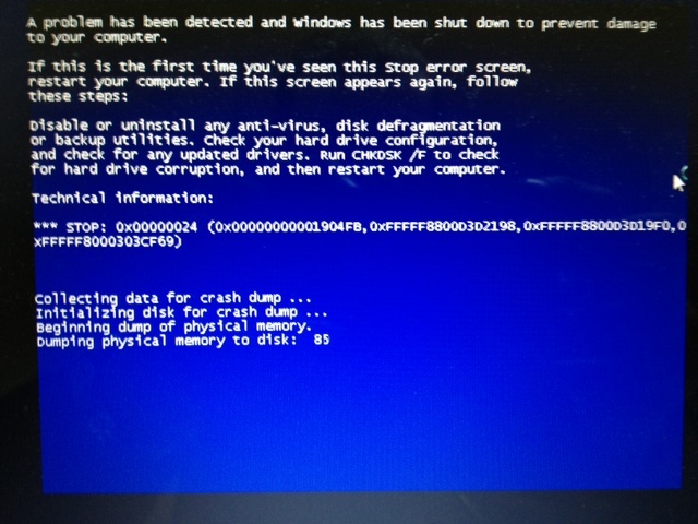 Сигнатура проблемы bluescreen windows 7