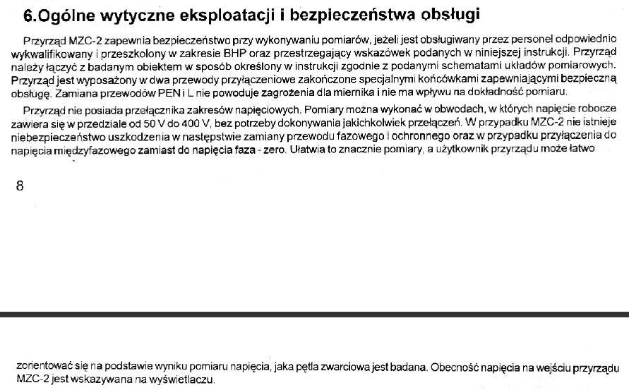 Pomiary SWZ miernikiem MCZ-2 sonel