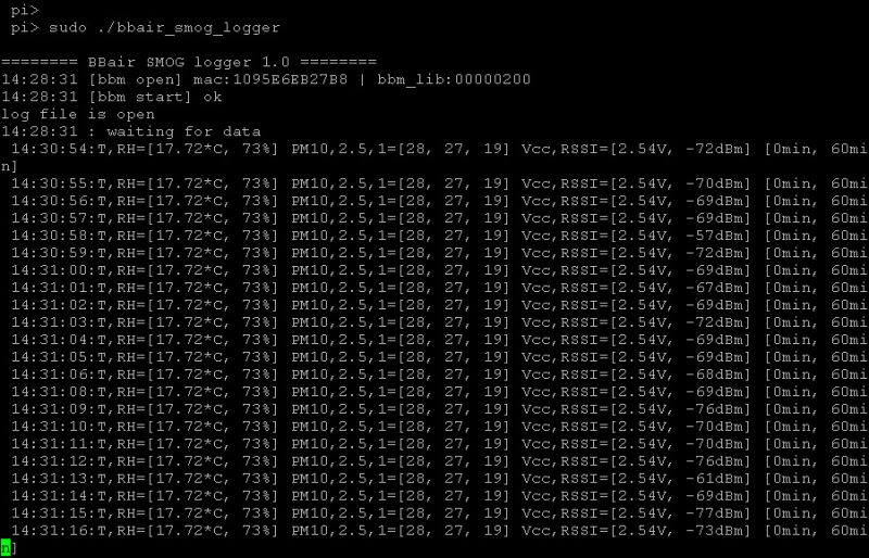 Precyzyjna stacja rejestracji PM z Raspberry i BBair
