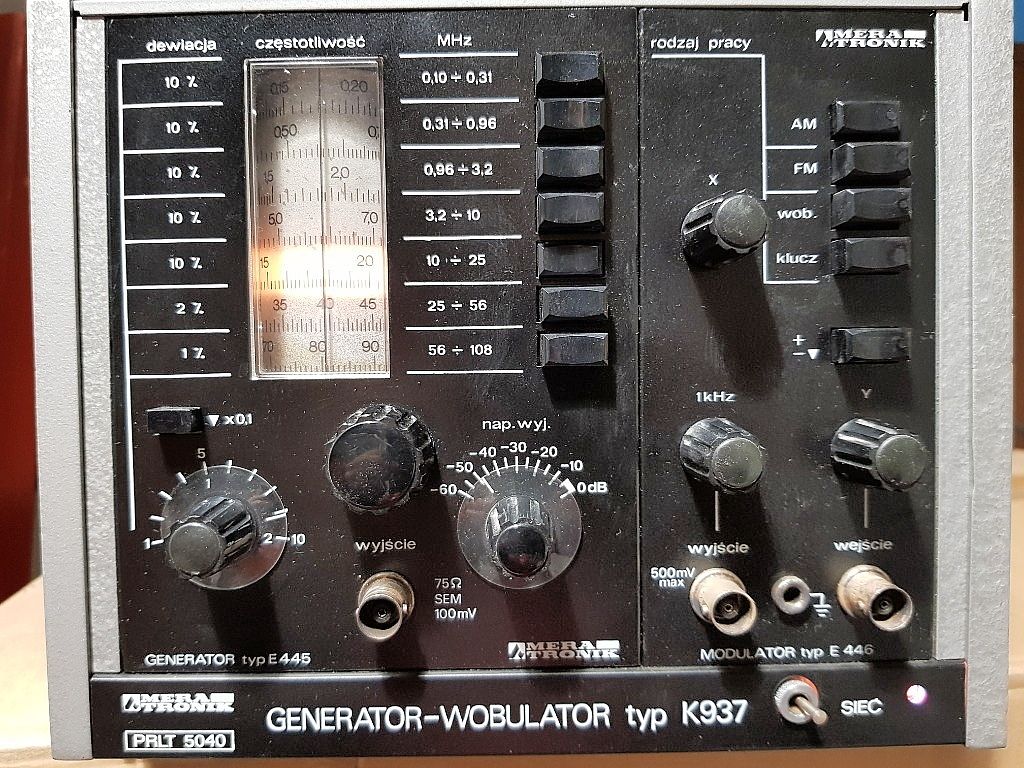 [Sprzedam] Sprawny Generator-Wobulator K-937 z PRL, wymienione żarówki ...