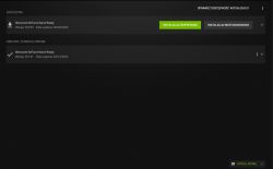 Zrzut ekranu z programu GeForce Experience pokazujący problem z instalacją sterownika.