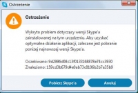 Skype na Acer Extensa 7630 z Windows Vista - ostrzeżenie przy starcie systemu