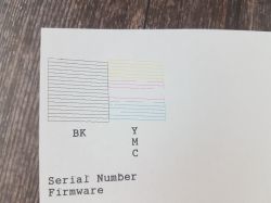 Epson L3070 - rozmazane litery i białe paski przy czarnym tekście