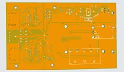 PCB design for a battery-powered headphone amplifier.