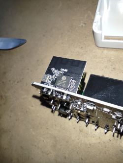Close-up of a circuit board with visible electronic components.