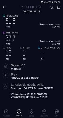 Huawei B525 Modem: Best Antenna Connection for 1800+2600 Aggregation in Dąbrówka Warszawska, Radom