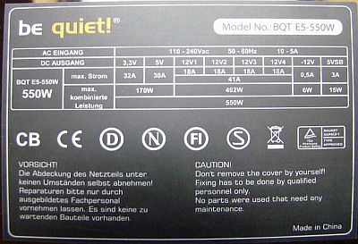 Be Quiet! model: BQT E5-550W piszczy i nie startuje system (czytać od 5 postu)