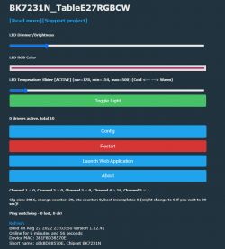 [BK7231T] My HTTP server, configurator, MQTT support from Home Assistant