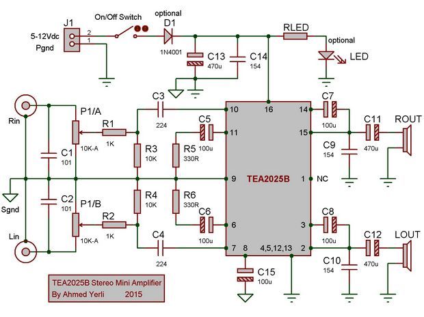 Tea2025b datasheet схема включения