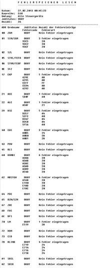 BMW e60 530D - błędy ABS, skrzyni biegów i pompy paliwa po wyłączeniu silnika