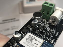 EC79901 LED Controller with PCB Exposed EC79901 LED controller with open case showing PCB, WiFi module CB3S, and electronic components.