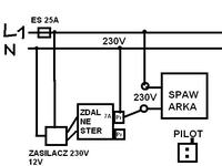 Zdalne sterowanie do spawarki transformatorowej