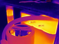 [Thermal imaging] Internal view and test of the YSDS-60-5 4.5 A 22.5 W 5 V DIN rail power supply