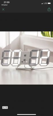 Ścienny zegar elektroniczny z podświetlaniem punktów godzinowych led.