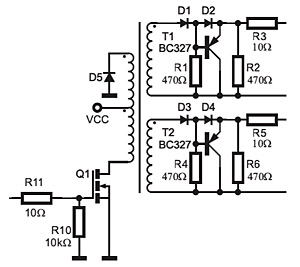 Zasilacz impulsowy 2-transistor forward 230W