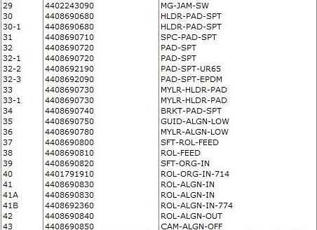 Toshiba 2860 i podajnik MR3006E parts catalog.