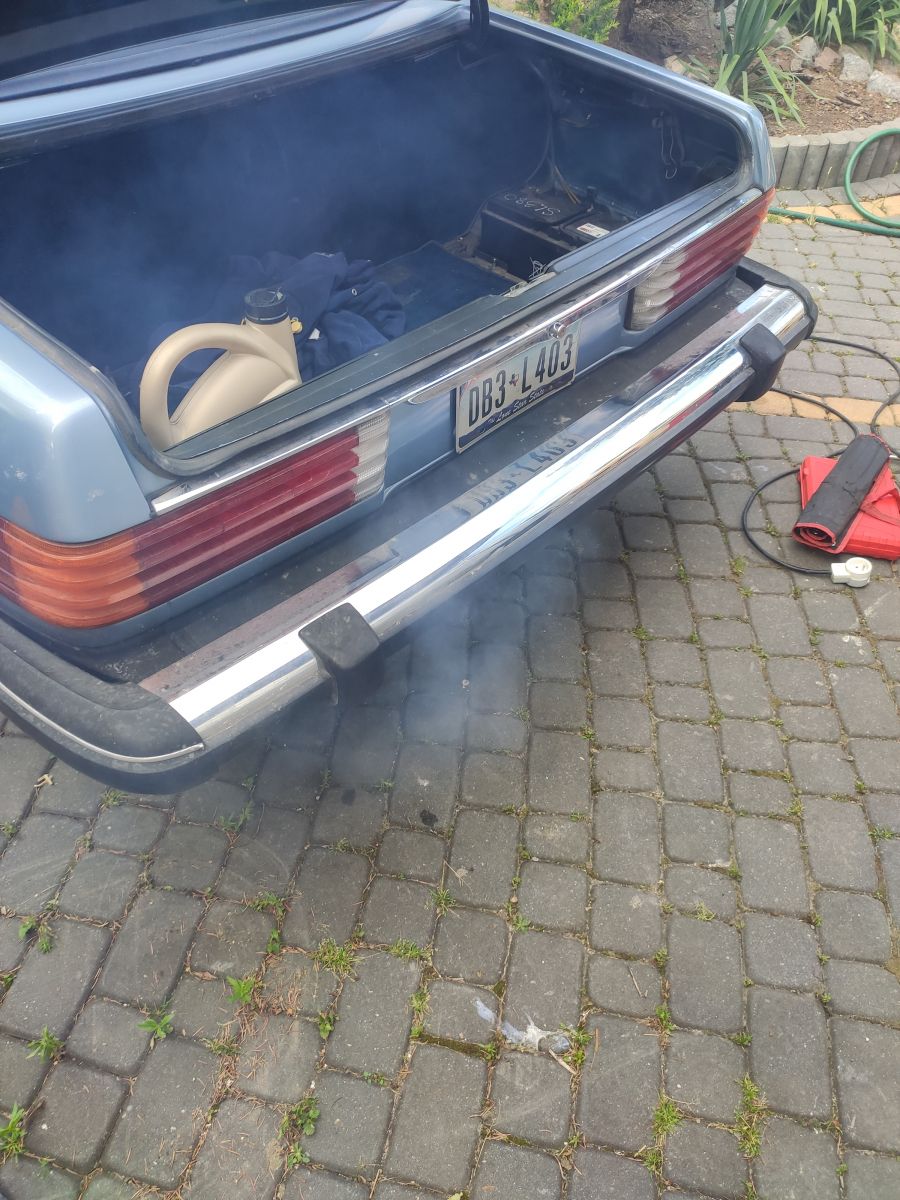 Mercedes sl 380 1985 brak mocy biały dym nie pali na