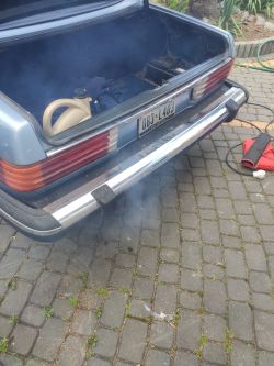 Mercedes sl 380 1985 - brak mocy biały dym nie pali na wszystkie cylindry