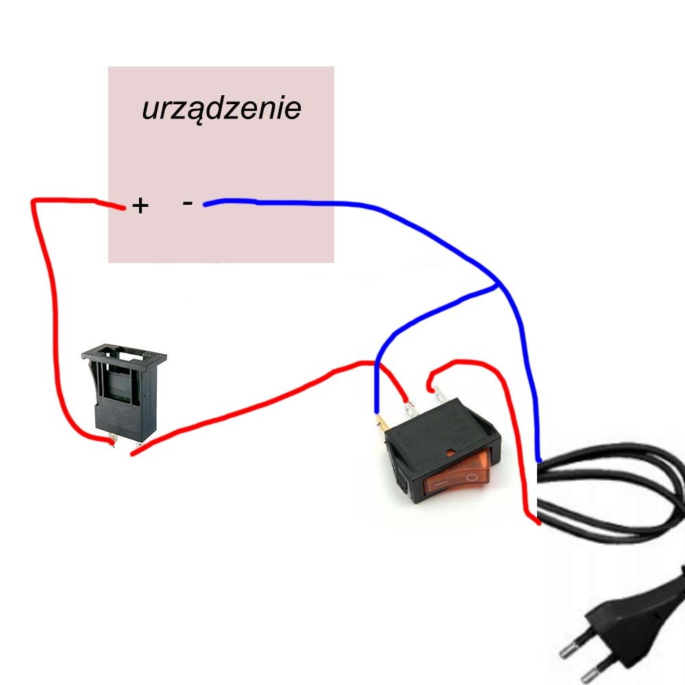 Schemat Podłączenia Bezpiecznika I Podświetlanego Przełącznika