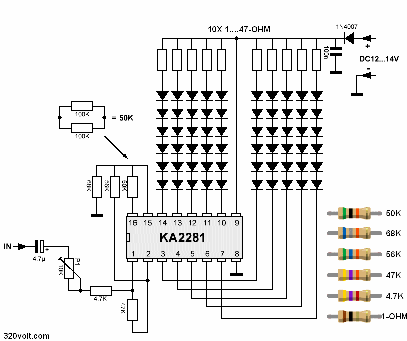 Ka2281 схема включения