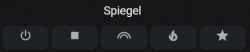 User interface with five function icons.