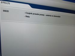 Błąd czujnika zderzeniowego prawej strony Volvo V50 2,0 D 2005r - wymiana, czyszczenie CEM