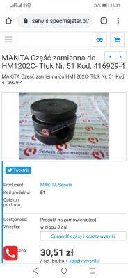 Makita HM1202C nie kuje, jaki smar do tego tloczka?