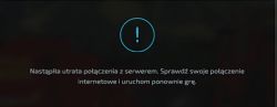 Komunikat o utracie połączenia z serwerem