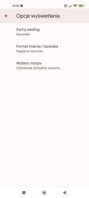 Realme 7 Pro RMX2170 android 10 - problem z sortowaniem kontaktów.