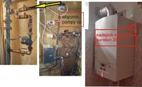 connection of the condensing furnace to the old installation with a plate heat e