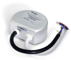 Zasilacz elektryczny z dwoma przewodami.