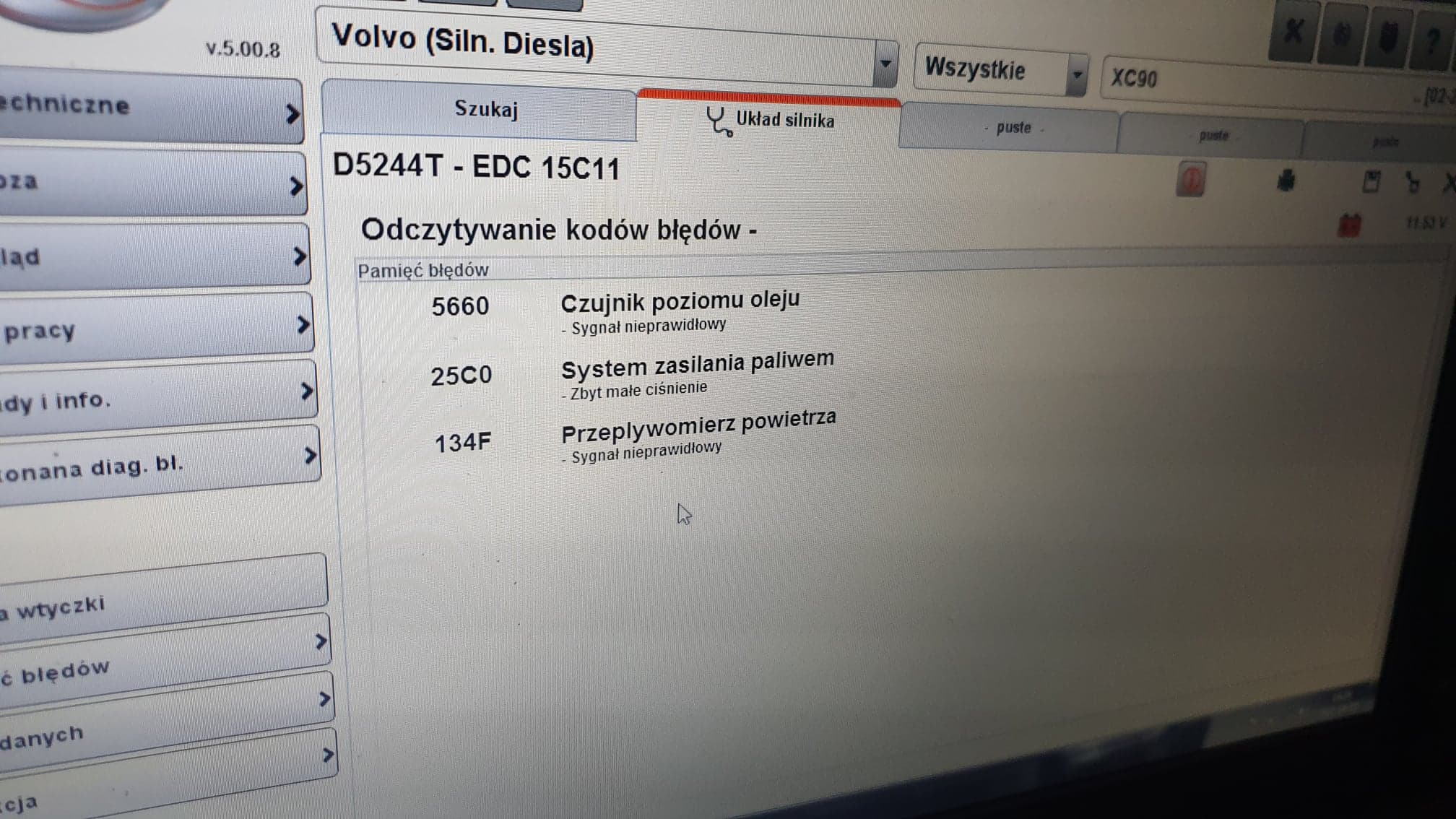 Volvo XC90 2011r D5 Samochód nie odpala elektroda.pl