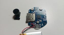 Electronics PCB with camera module, micro USB, and microSD slot