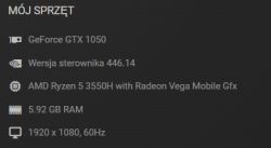HP Pavilion Gaming 15 - Dlaczego tylko 5,92 GB RAM dostępne?