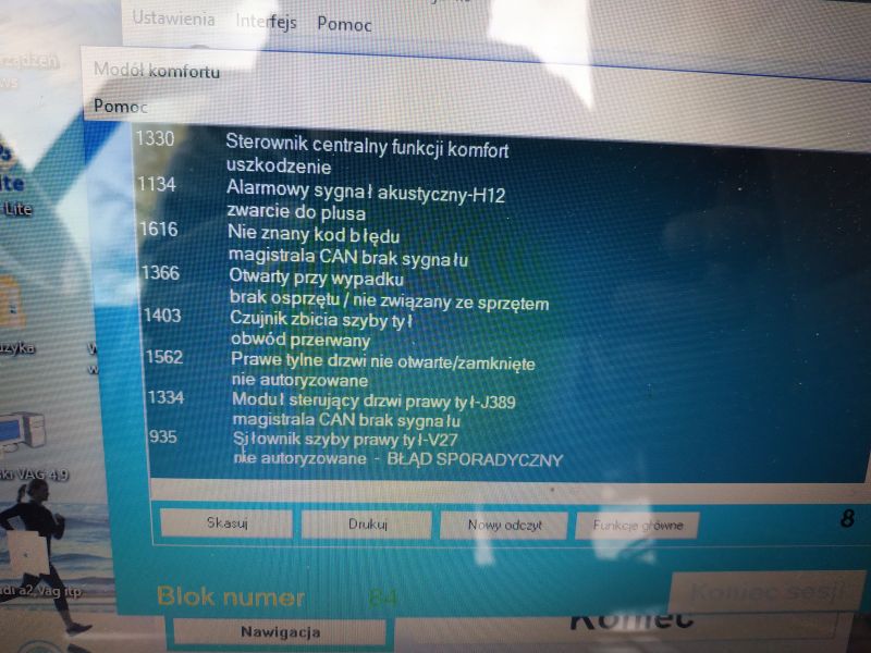 Zamiennik modułu komfortu do Audi A2 - testowanie funkcji migaczy