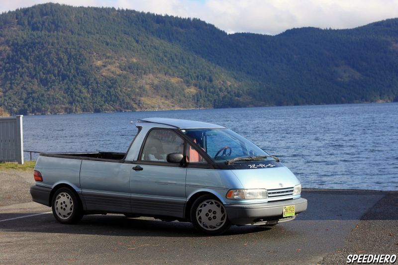 toyota previa 1 - pickup - przerobka auta na pickup